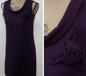 Alyn Paige purle  shift dress cowl neck w rose